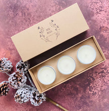 Load image into Gallery viewer, Winter Votive Candle Trio