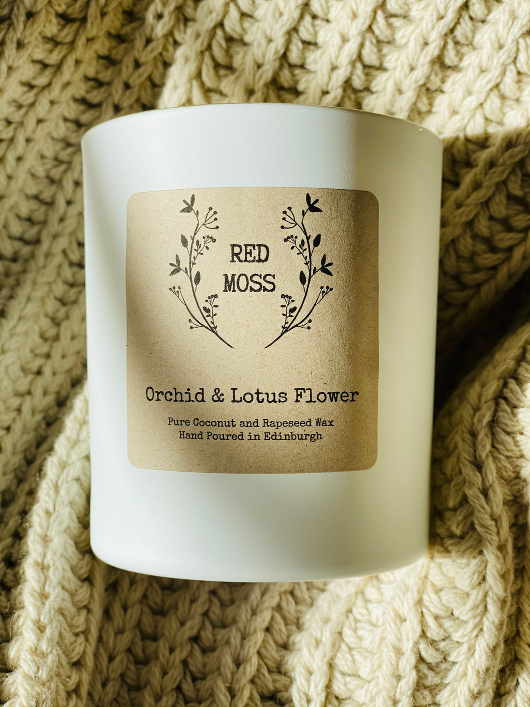 Orchid and Lotus Flower Candle