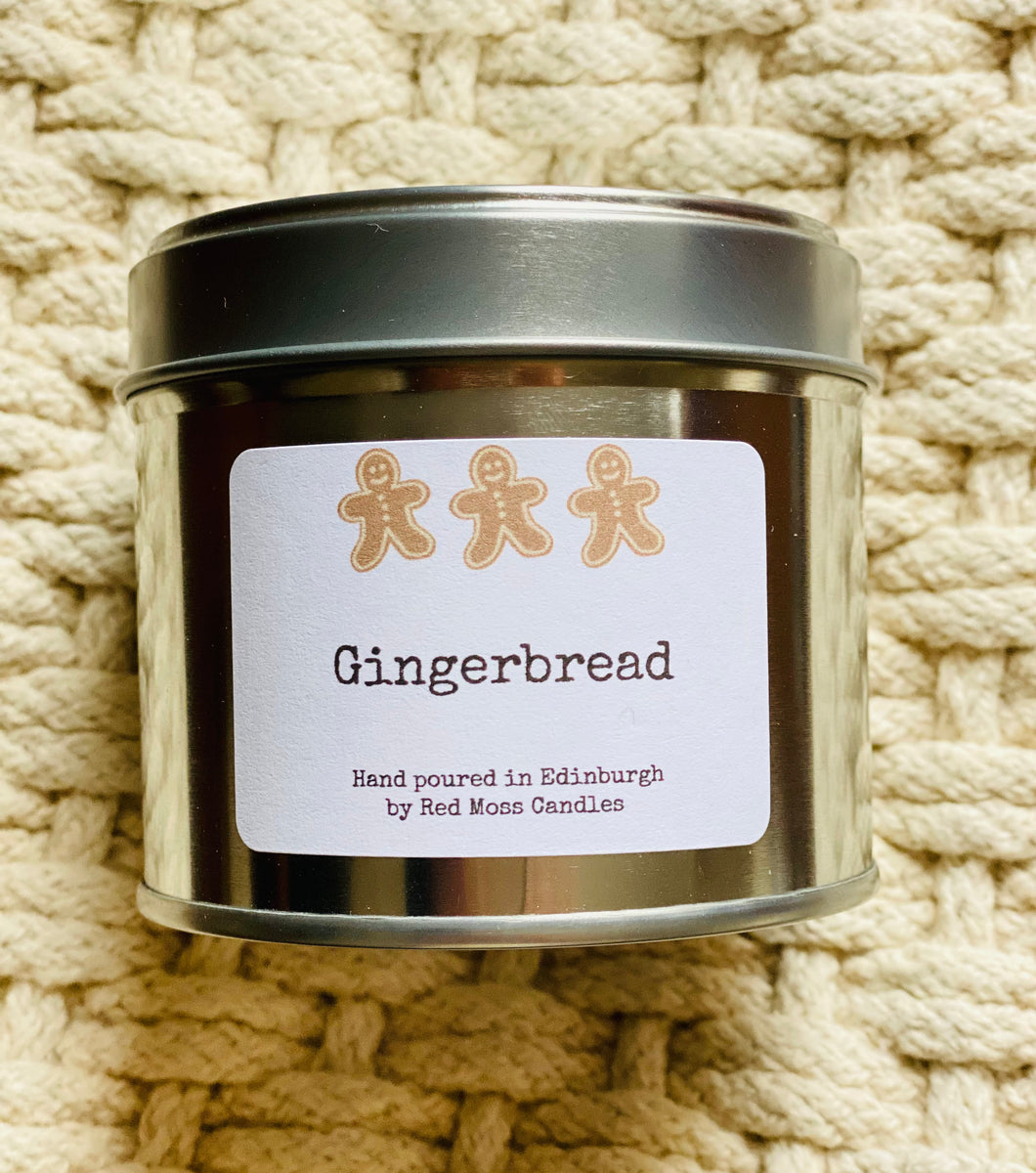 Gingerbread Tin Candle