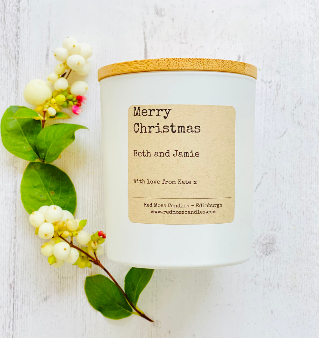 Personalised Christmas Candle