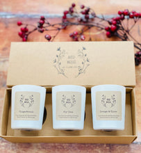 Load image into Gallery viewer, Winter Votive Candle Trio (now £20. Enter code VOTIVE20 at checkout)
